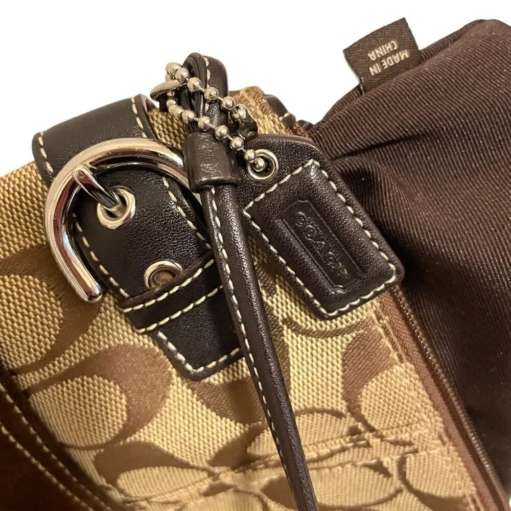 COACH Monogram Small Shoulder Bag & COACH Monogram Wristlet